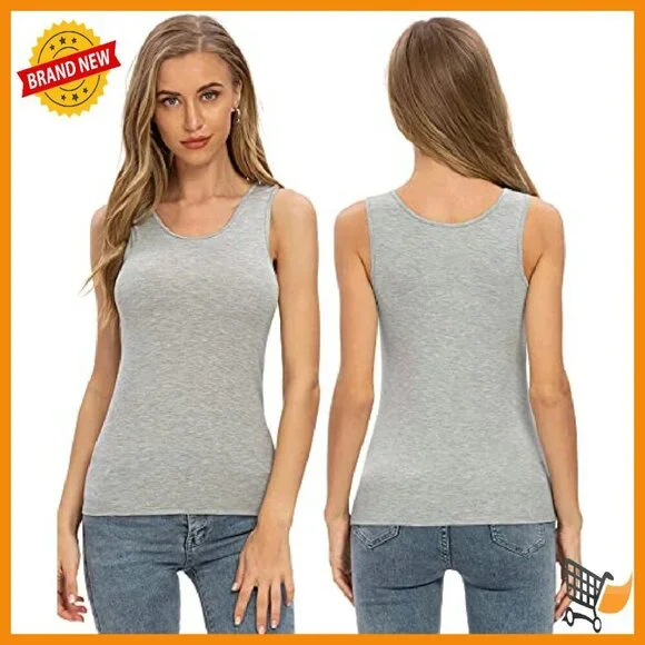 Soft Seamless Tank Tops 4-Pack Women's Layering Basic Undershirts - Picture 4 of 8